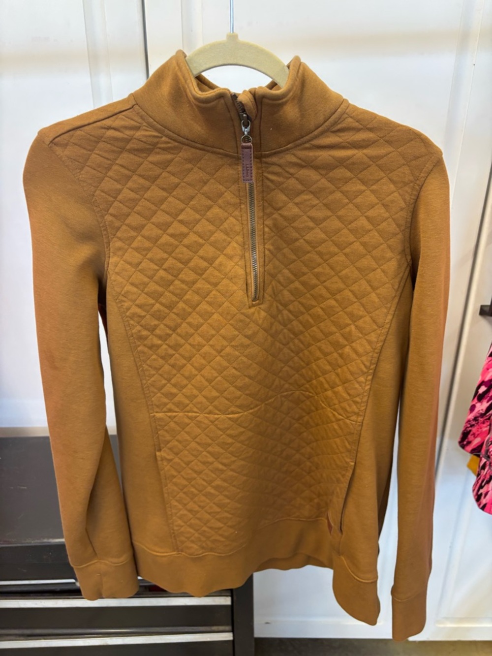 L.L. Bean Caramel Half-Zip Pullover